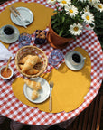 Amour Croissant Placemat Red Gingham