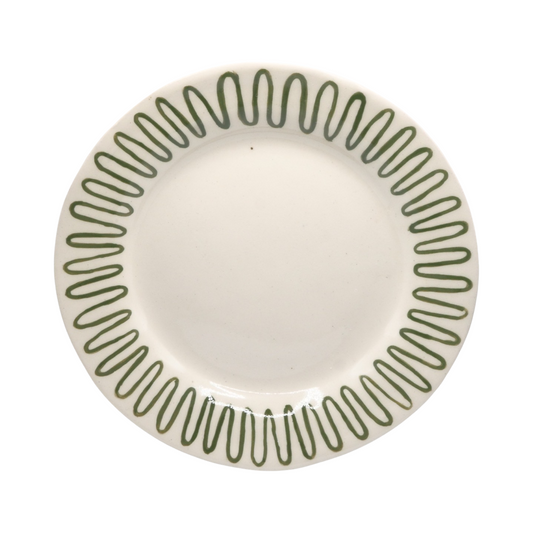 Wiggle Handmade Plate, Green