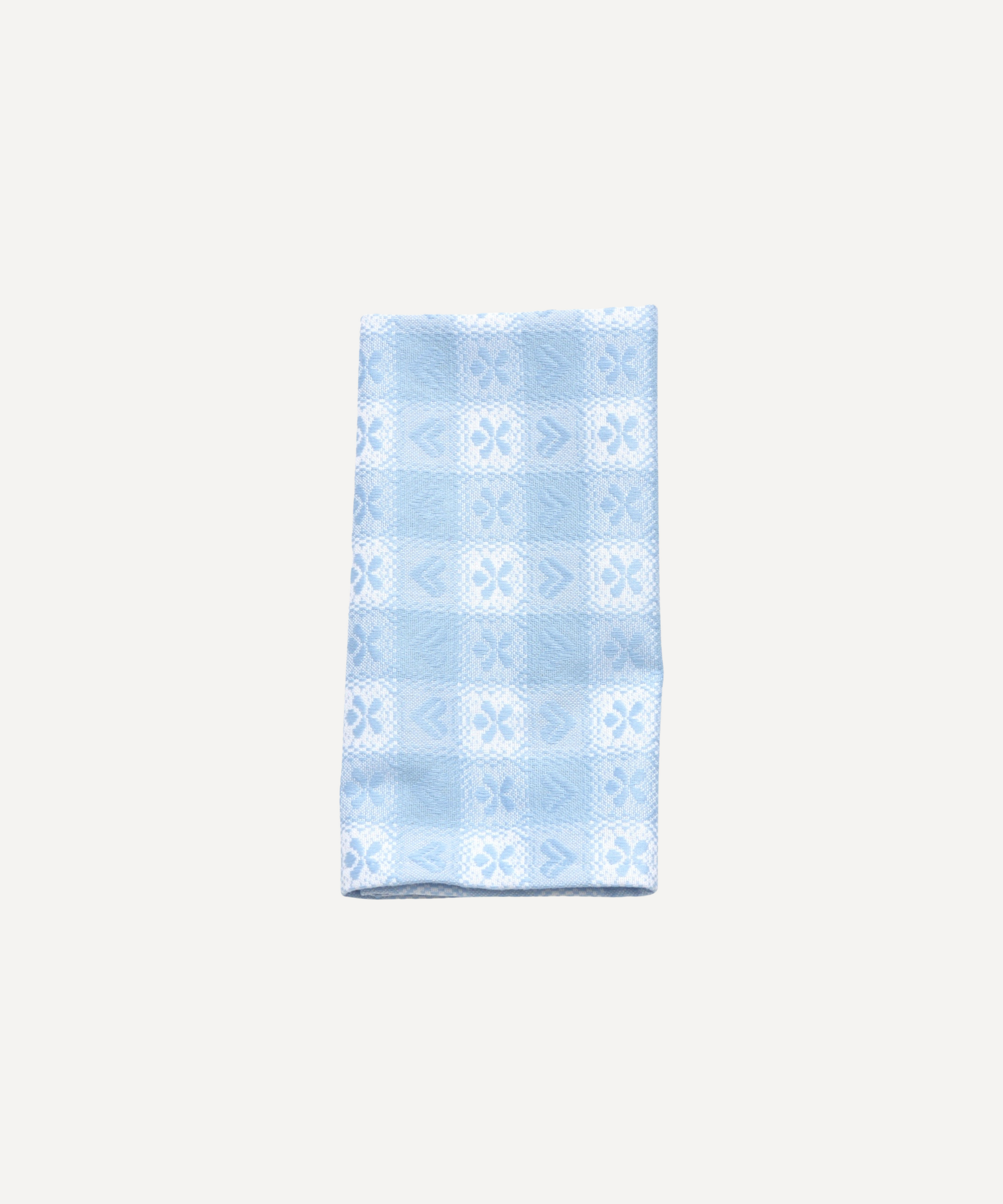Blue Alpine Chalet Cotton Gingham Napkin, Set of 4, Italian Cotton, 50x50cm