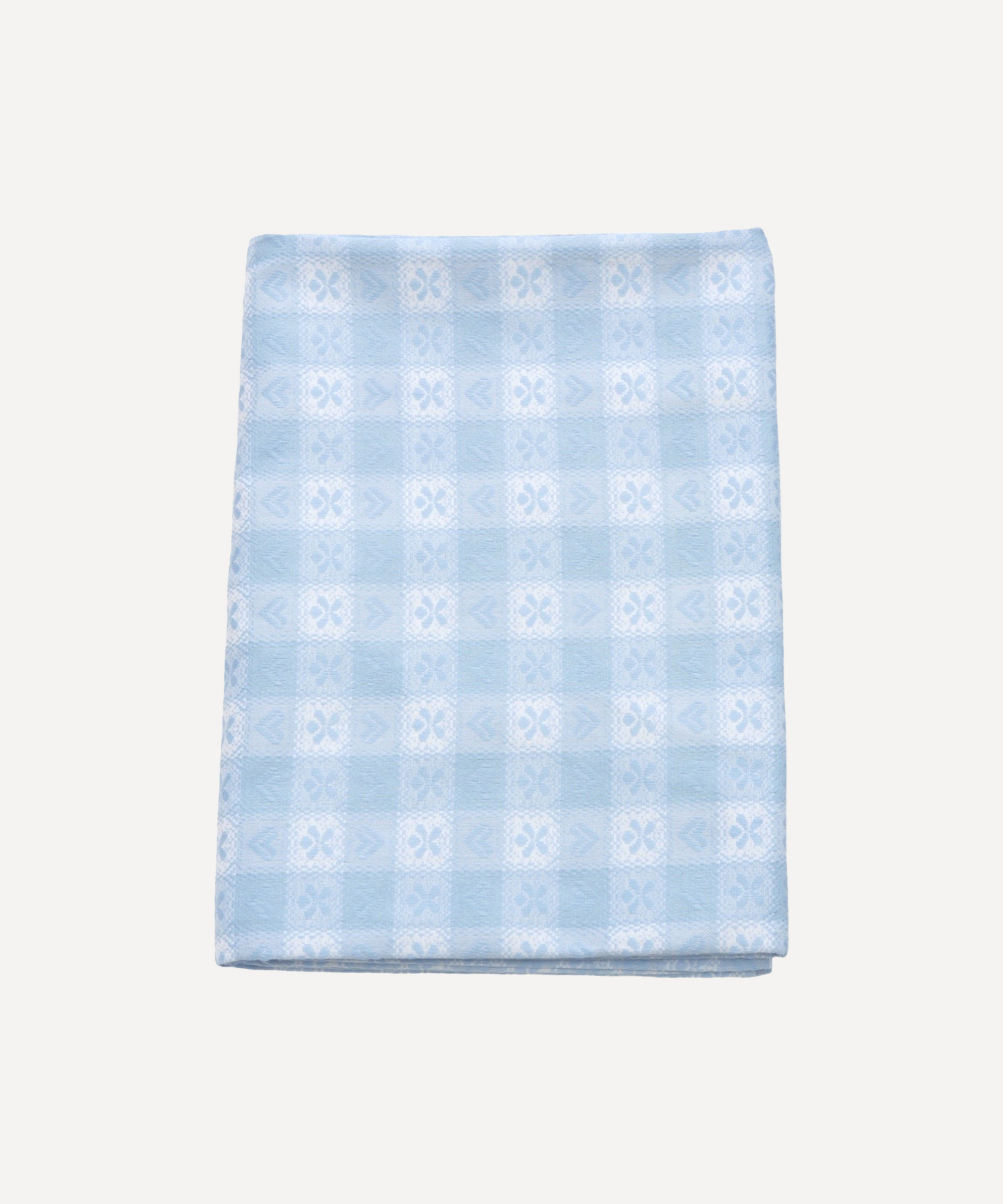 Blue Alpine Jacquard Cotton Tablecloth