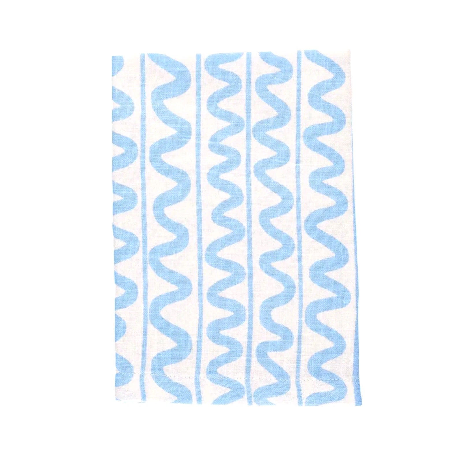 Blue Wiggle Linen Napkins, Set of 4