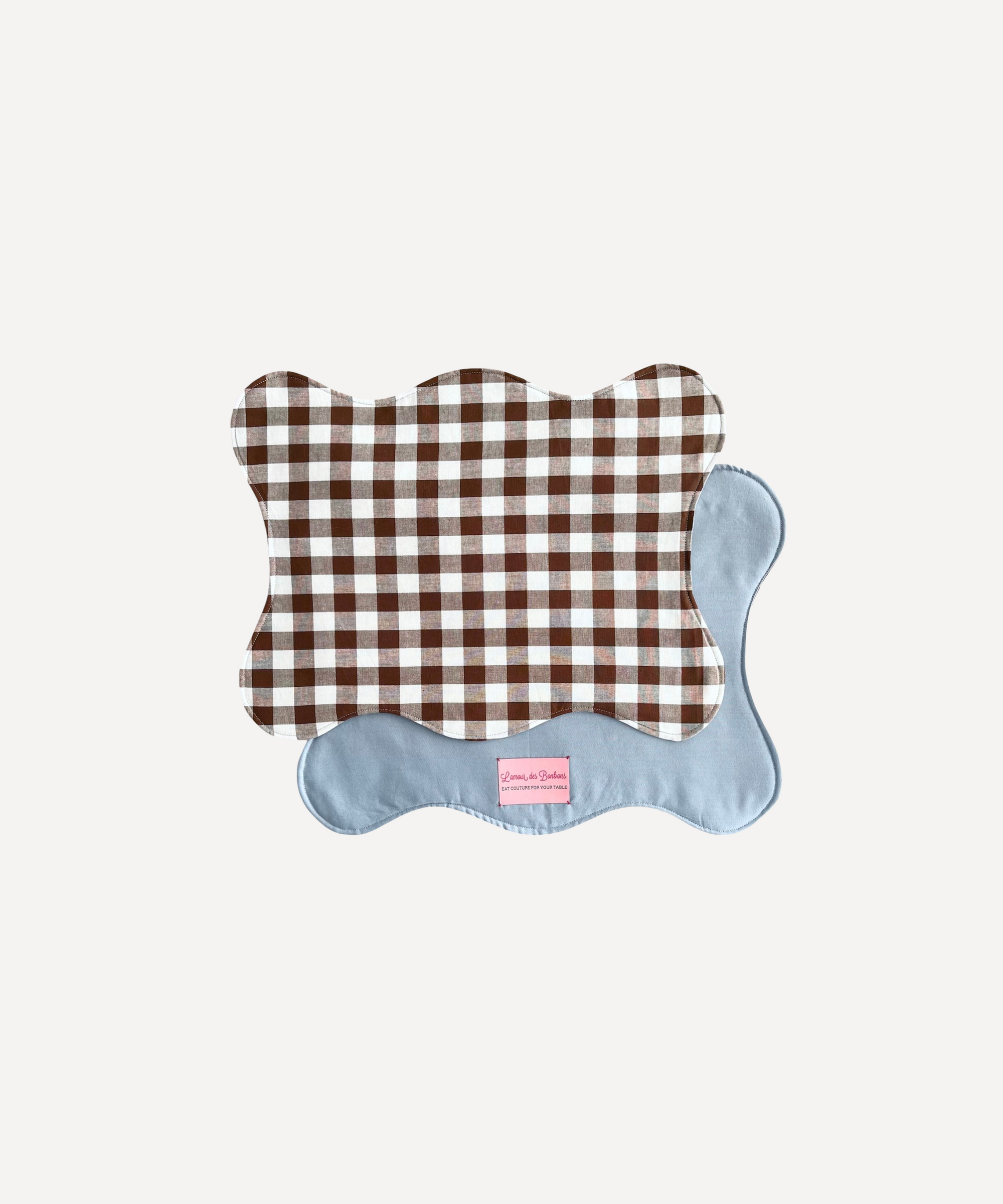 Brown Gingham Reversible Placemat