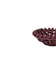 Burgundy Basketweave Bowl