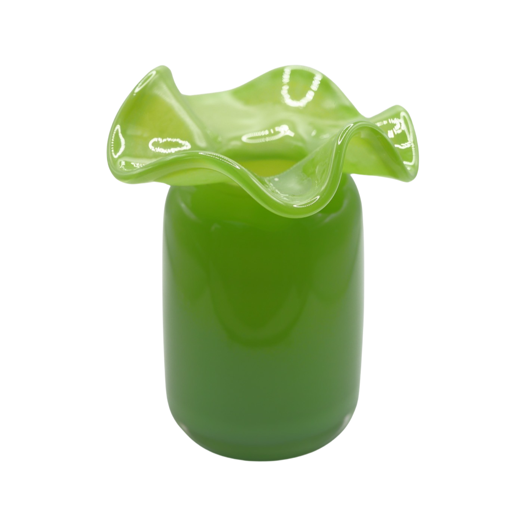 Ruffle Bud Vase, Green
