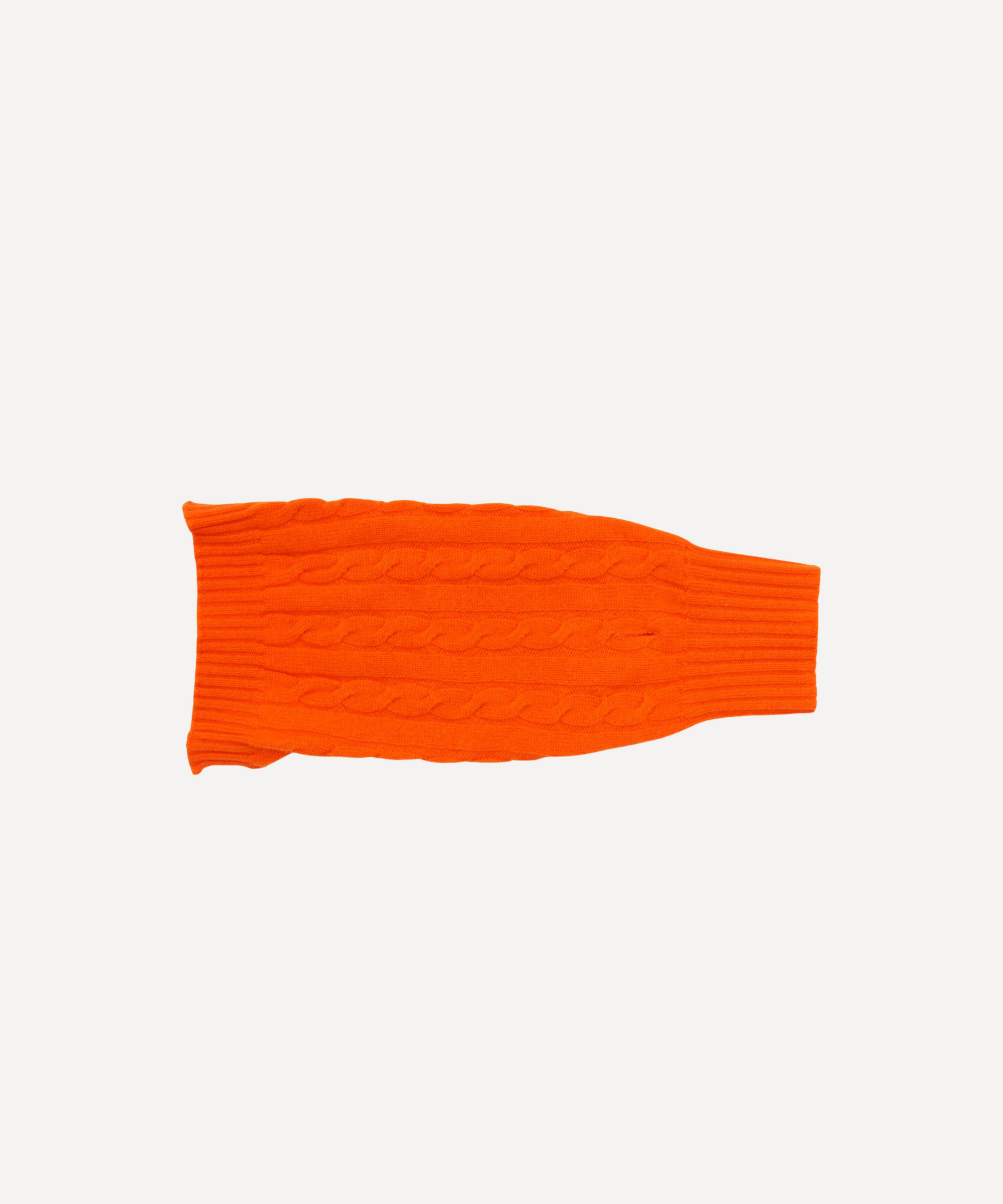 Cashmere Dog Jumper Cable Knit, Orange