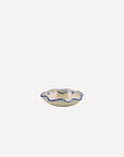 Ceramic Handmade Bow Details Blue Candle Holder
