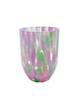 Confetti Bohemia Glass Tumbler, Green & Purple