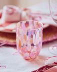 Confetti Glass Tumbler, Orange & Pink