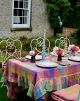 Cotswold Cottage Colourful Check Gingham Linen Tablecloth