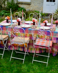 Cotswold Cottage Colourful Check Gingham Linen Tablecloth Marla Primrose