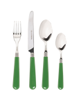16-Piece Green Cutlery Set
