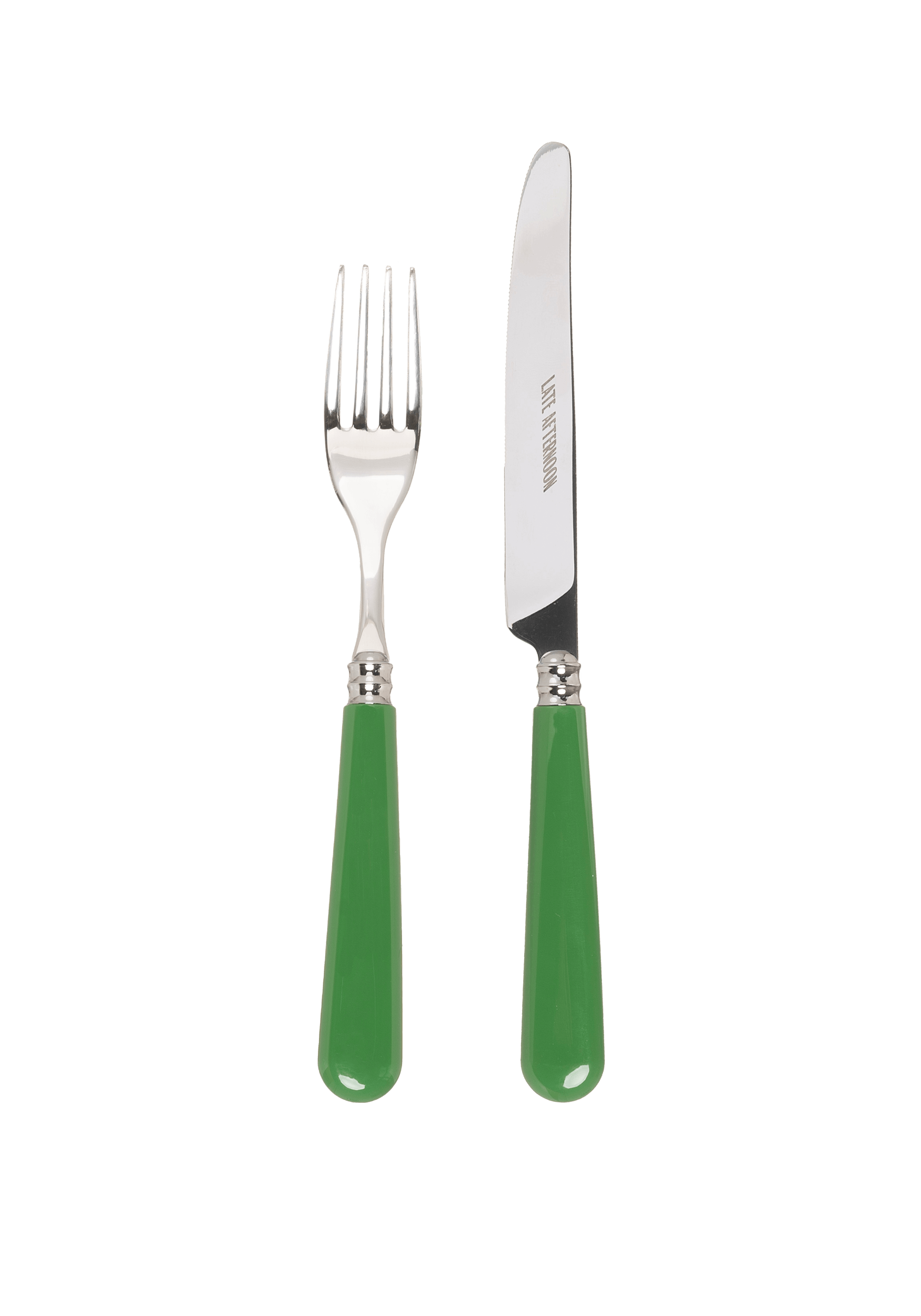 Green Knife and Fork Set