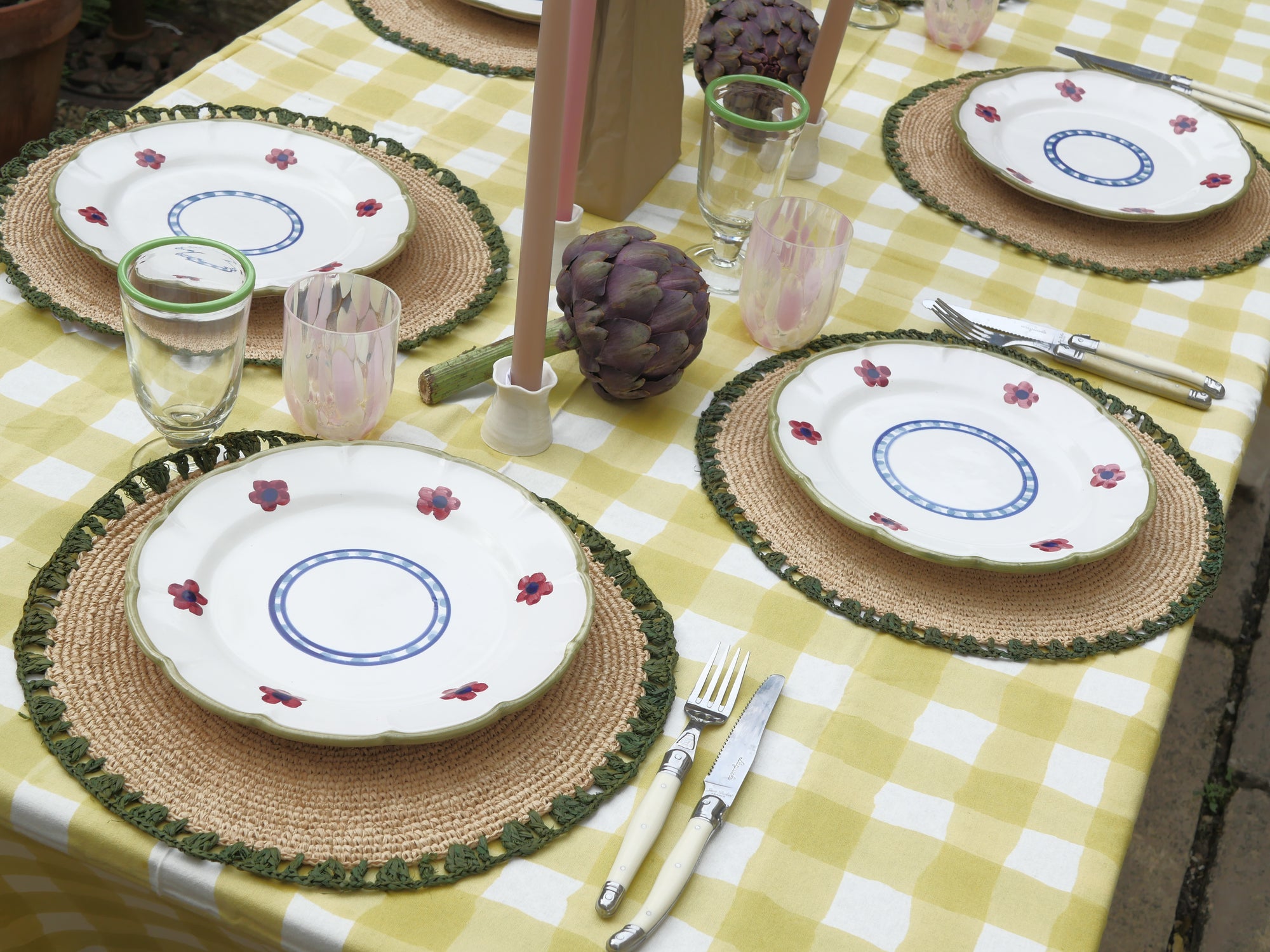 Hand-painted Italian Dinner Plate, Amalfi-1