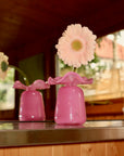 Marla Primrose Medium Handmade Glass Ruffle Bud Vase – Pink