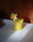 Marla Primrose Medium Handmade Glass Ruffle Bud Vase – Yellow