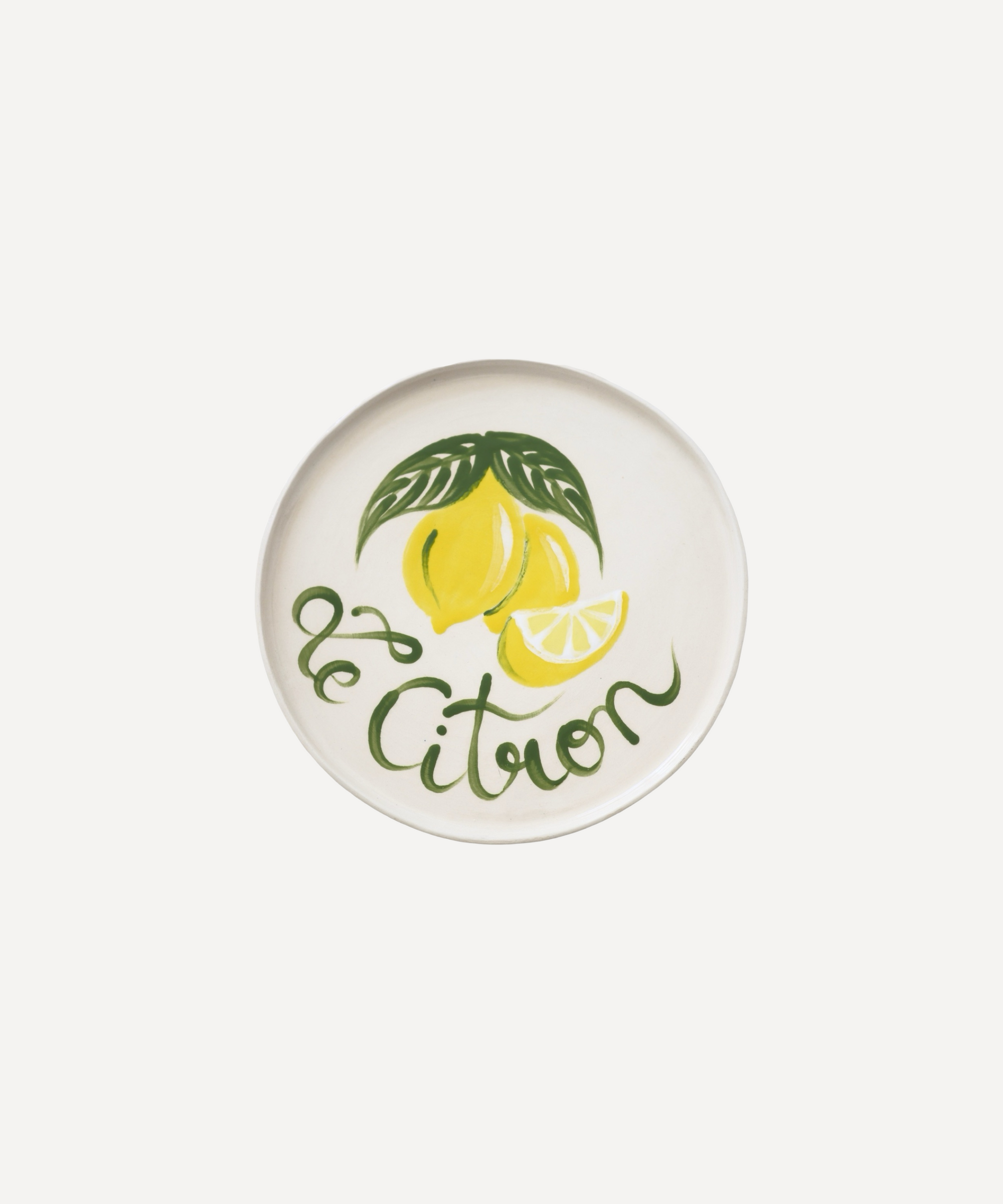 Handmade Le Citron Lemon Ceramic Plate