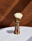 Brown & Vanilla Candy Stripe Vase