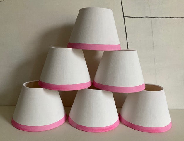 Pink Hand-Painted Lampshade