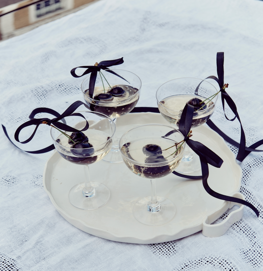 Joanna Ling Porcelain Tray With Glassware