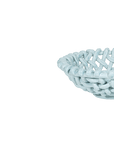 Large Sky Blue Basketweave Bowl