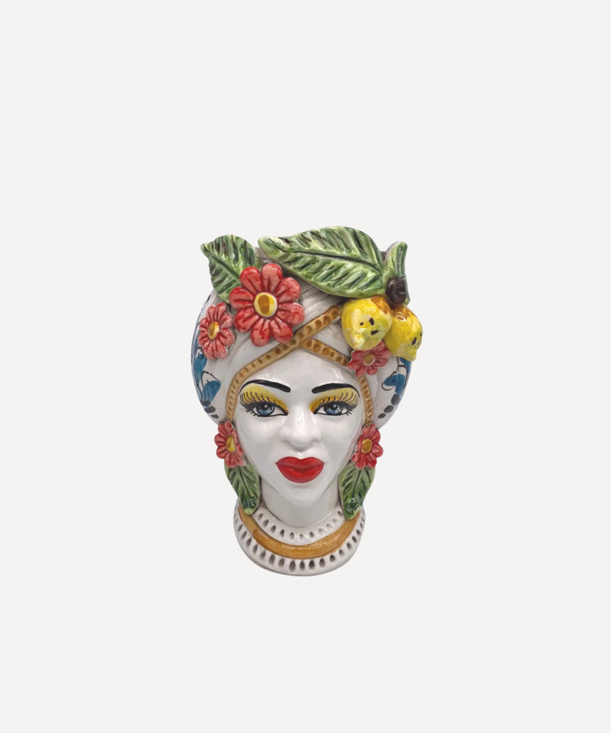 Large Sicilian Vase Head, Lemons