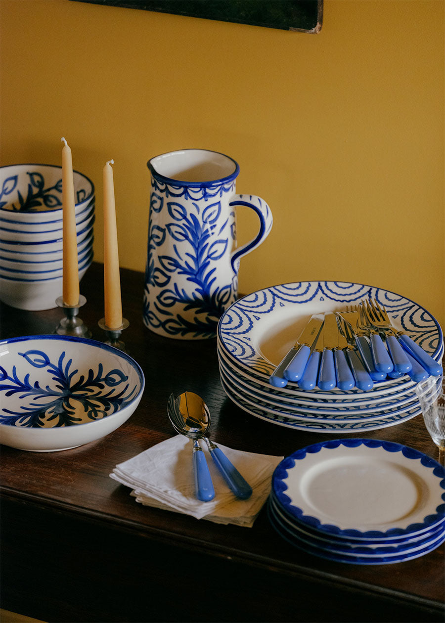 Sky Blue Salad Server Set