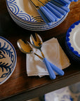 Sky Blue Salad Server Set