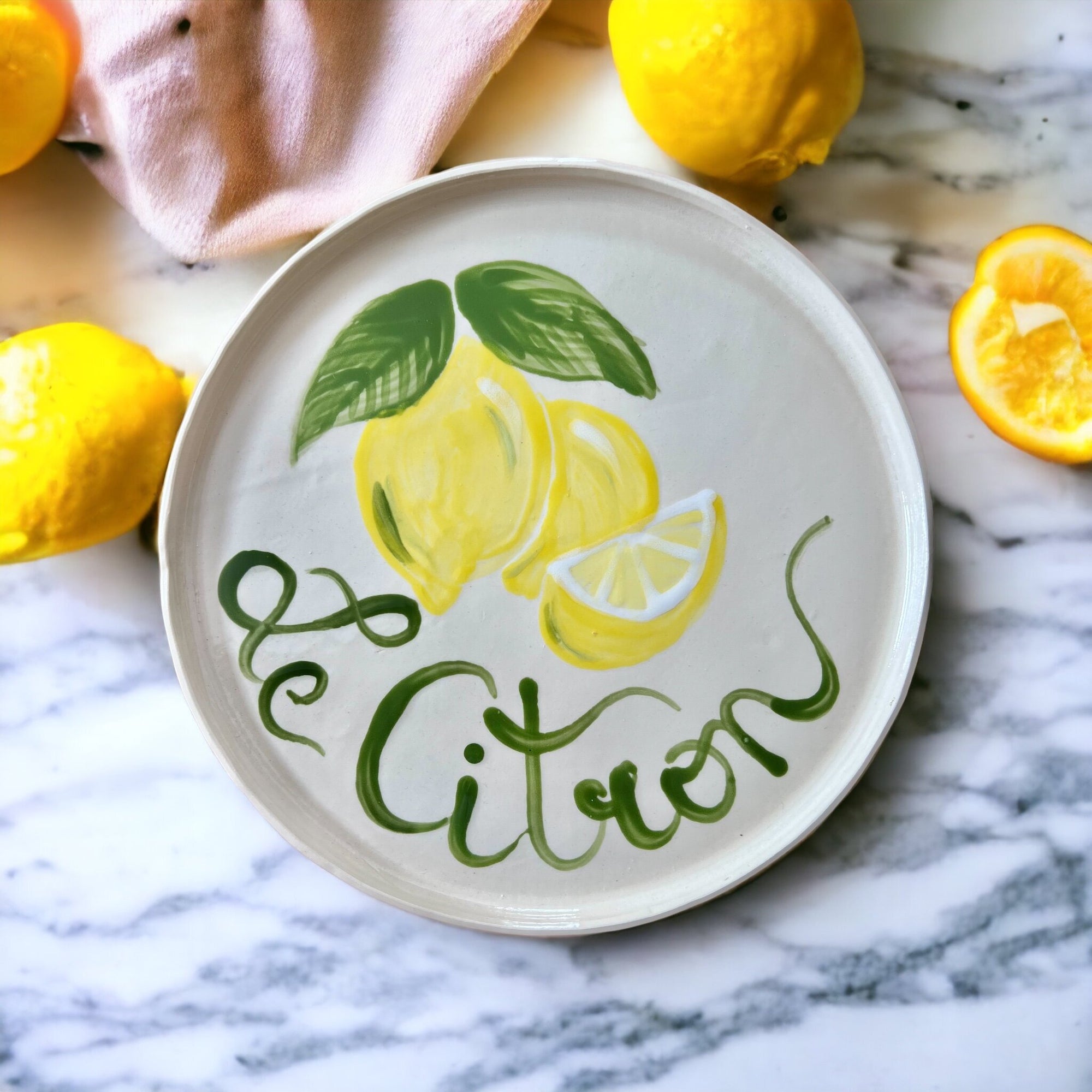 Le Citron (Lemon) Ceramic Plate