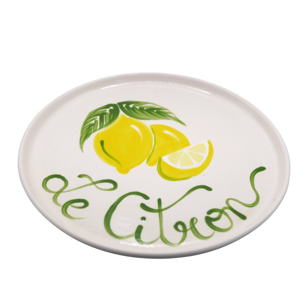 Le Citron (Lemon) Ceramic Plate