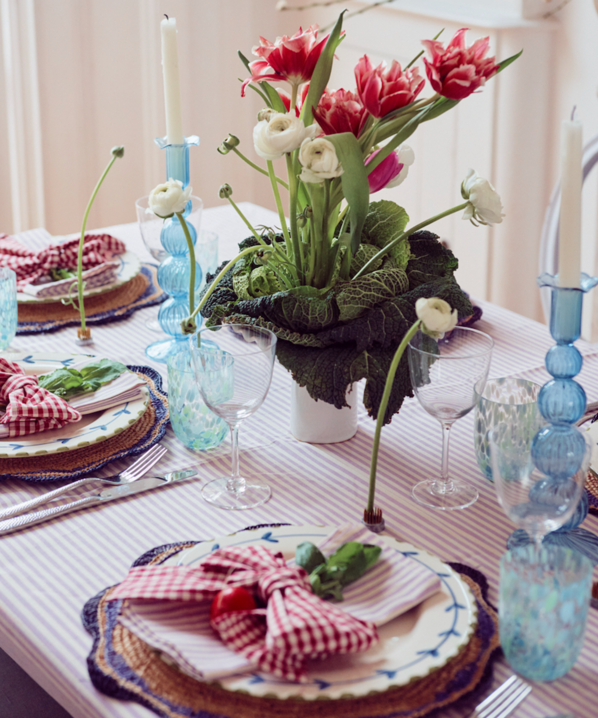 Lilac Stripe Napkin