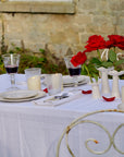 White Alpine Jacquard Cotton Tablecloth