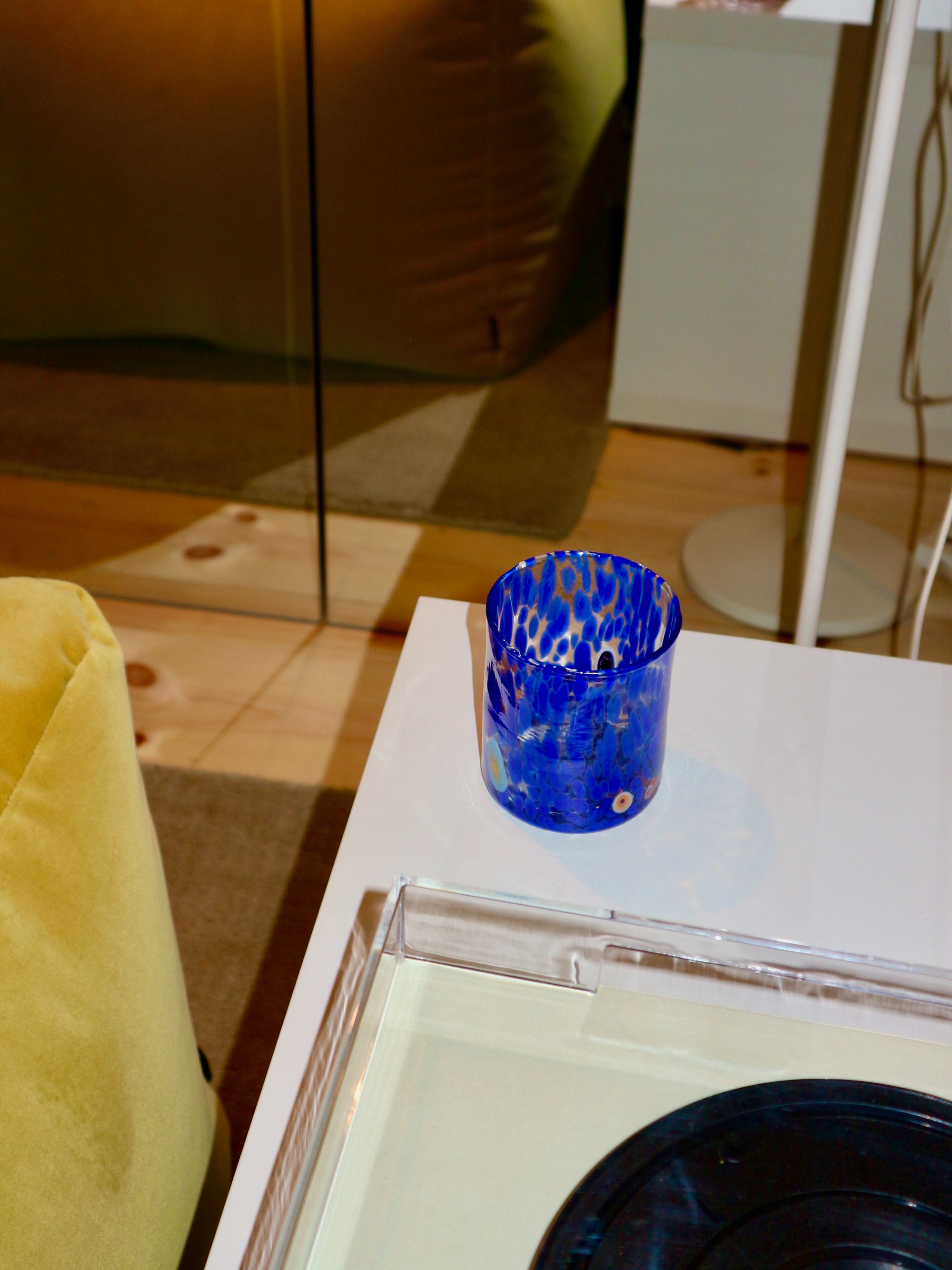 Marla Primrose Blue Murano Glass Tumbler – Handblown Venetian Glassware