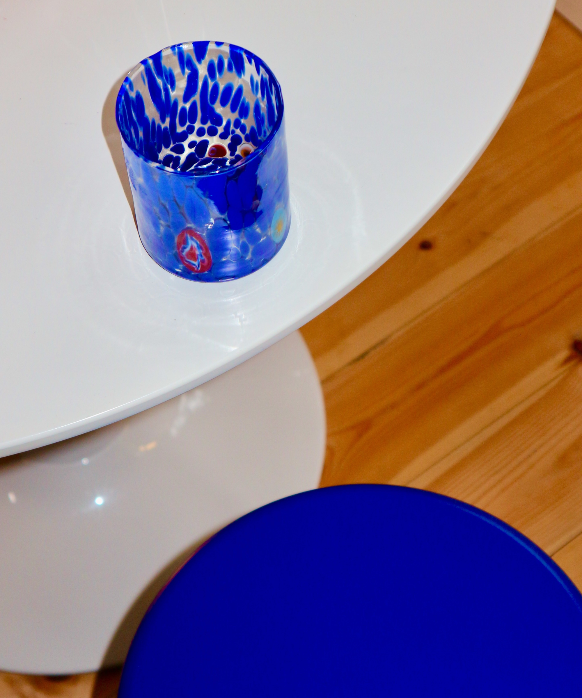 Marla Primrose Blue Murano Glass Tumbler – Handblown Venetian Glassware