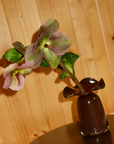 Marla Primrose Medium Handmade Glass Ruffle Bud Vase – Brown
