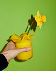 Marla Primrose Medium Handmade Glass Ruffle Bud Vase – Yellow