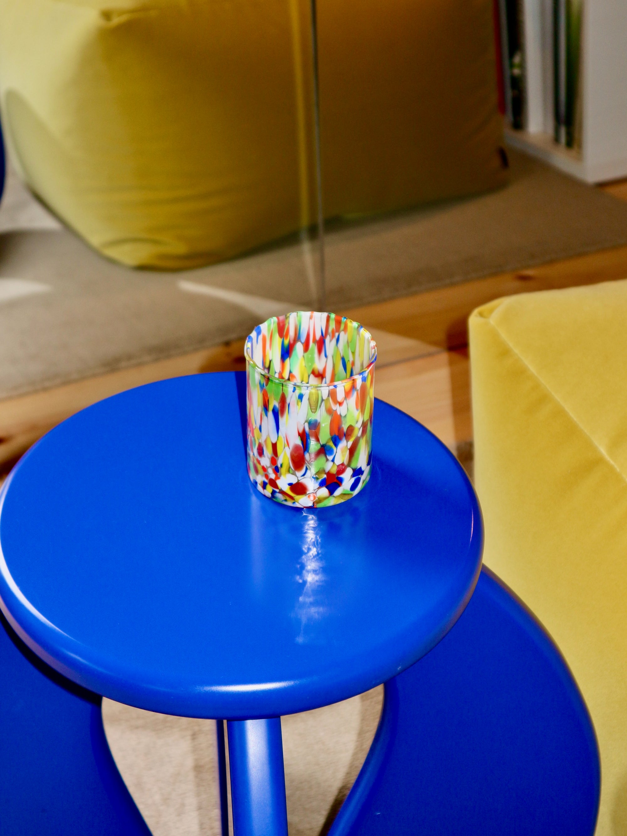 Marla Primrose Multicolour Murano Glass Tumbler – Handblown Venetian Glassware