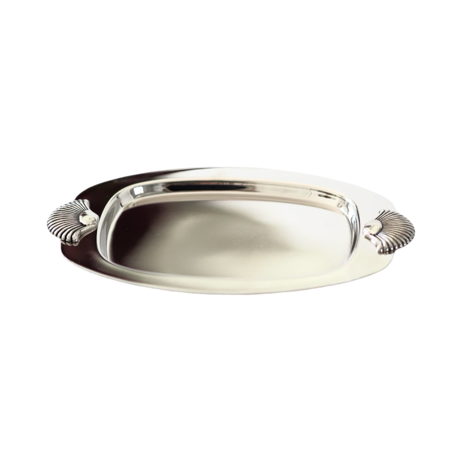 Nickel Plate Shell Handle Dish 