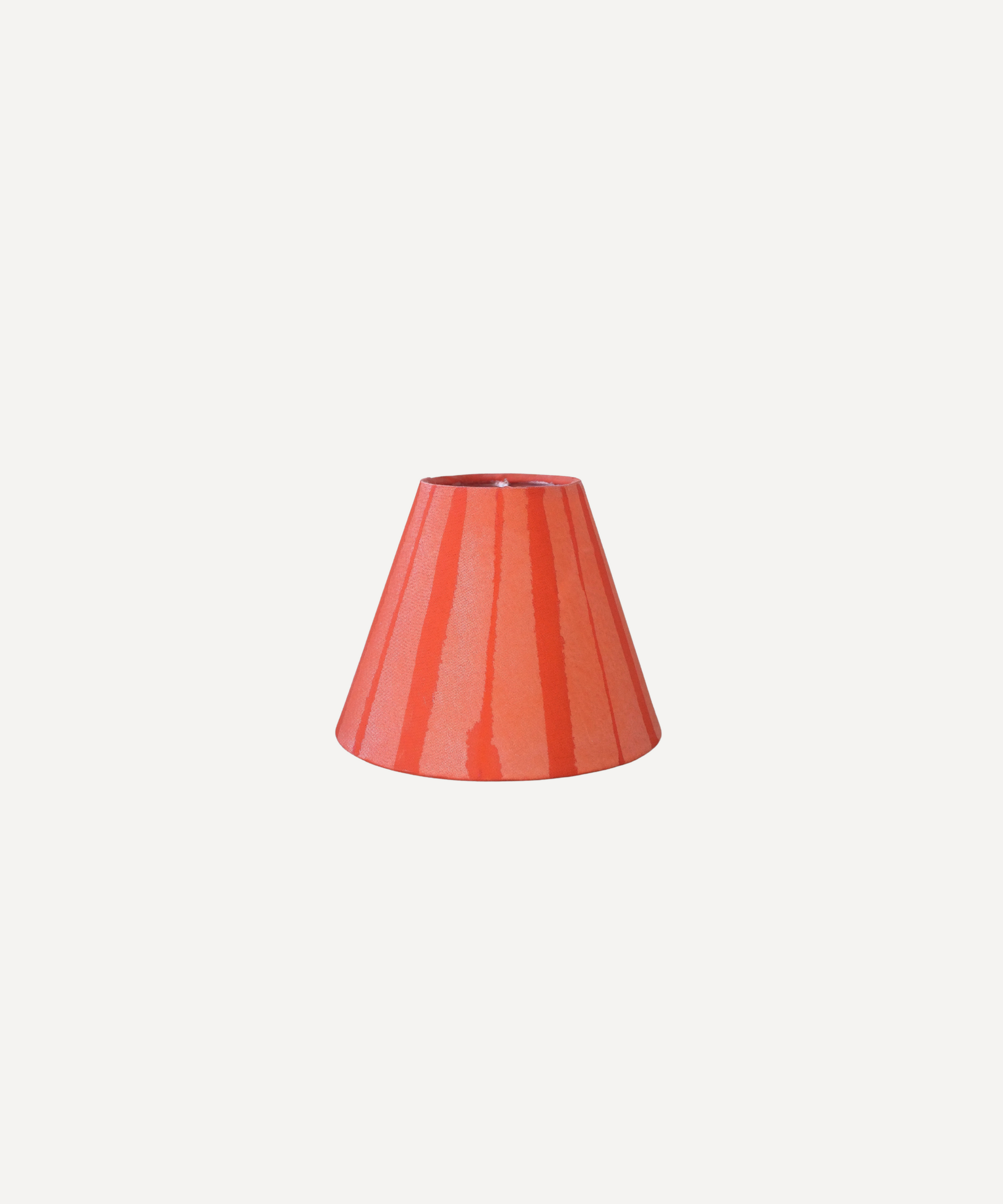 Orange Stripe Hand-Painted Lampshade