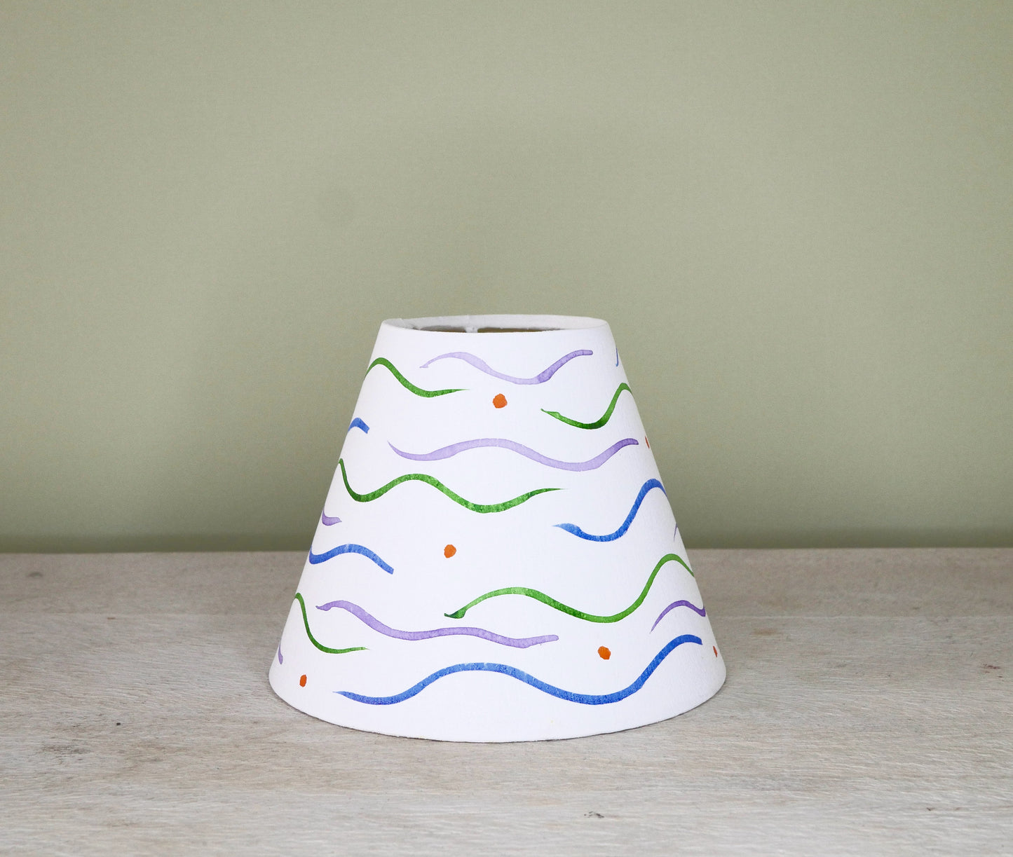 Wave Hand-Painted Lampshade