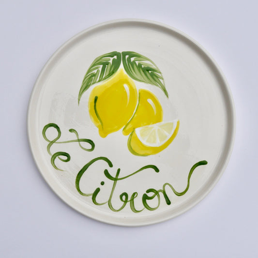 Le Citron (Lemon) Ceramic Plate
