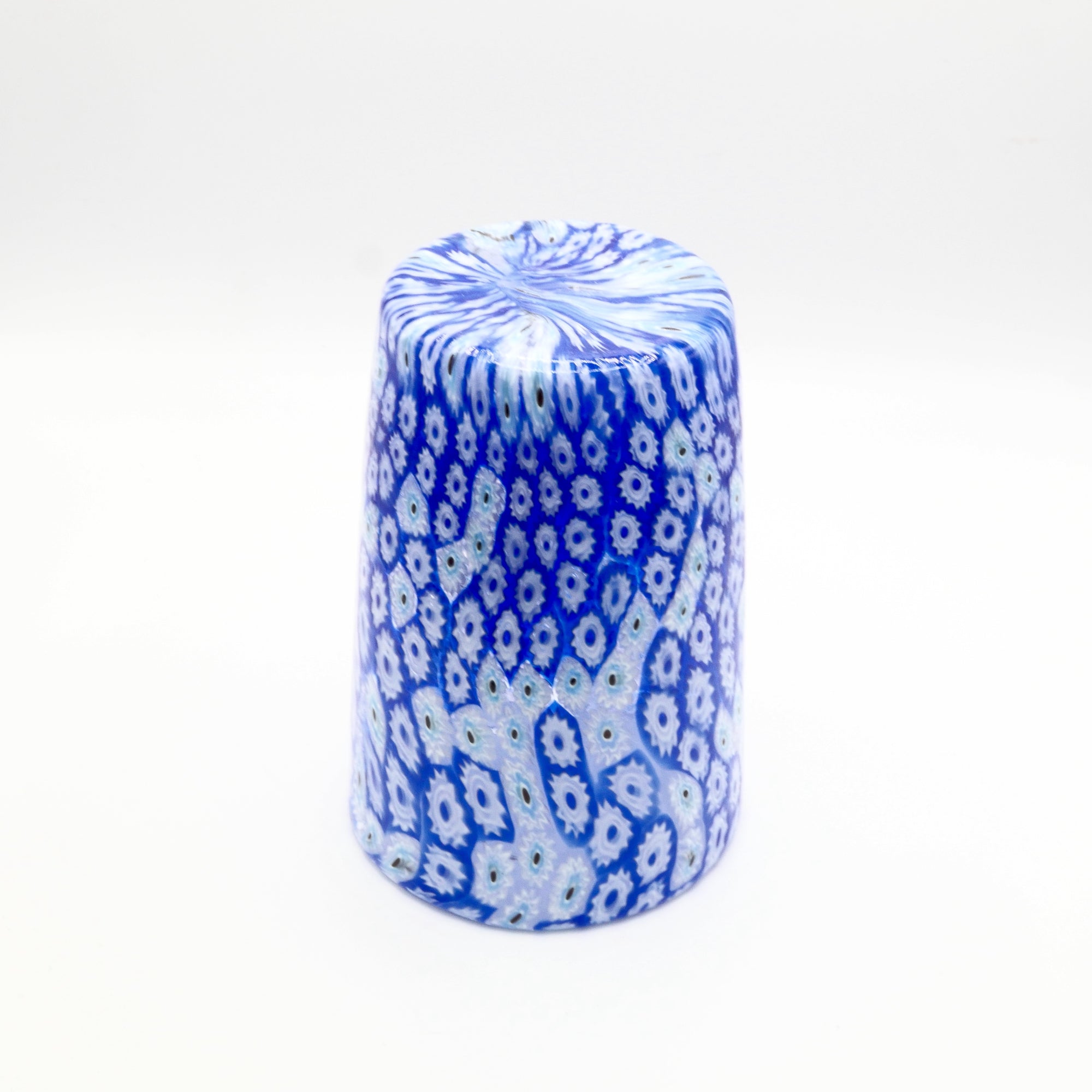 Blue Millefiori Murano Glass Tumbler