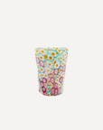 Pink Daisy Millefiori Mosaic Murano Glass Tumbler