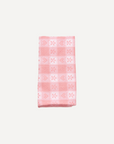 Pink Alpine Chalet Cotton Gingham Napkin, Set of 4, Italian Cotton, 50x50cm