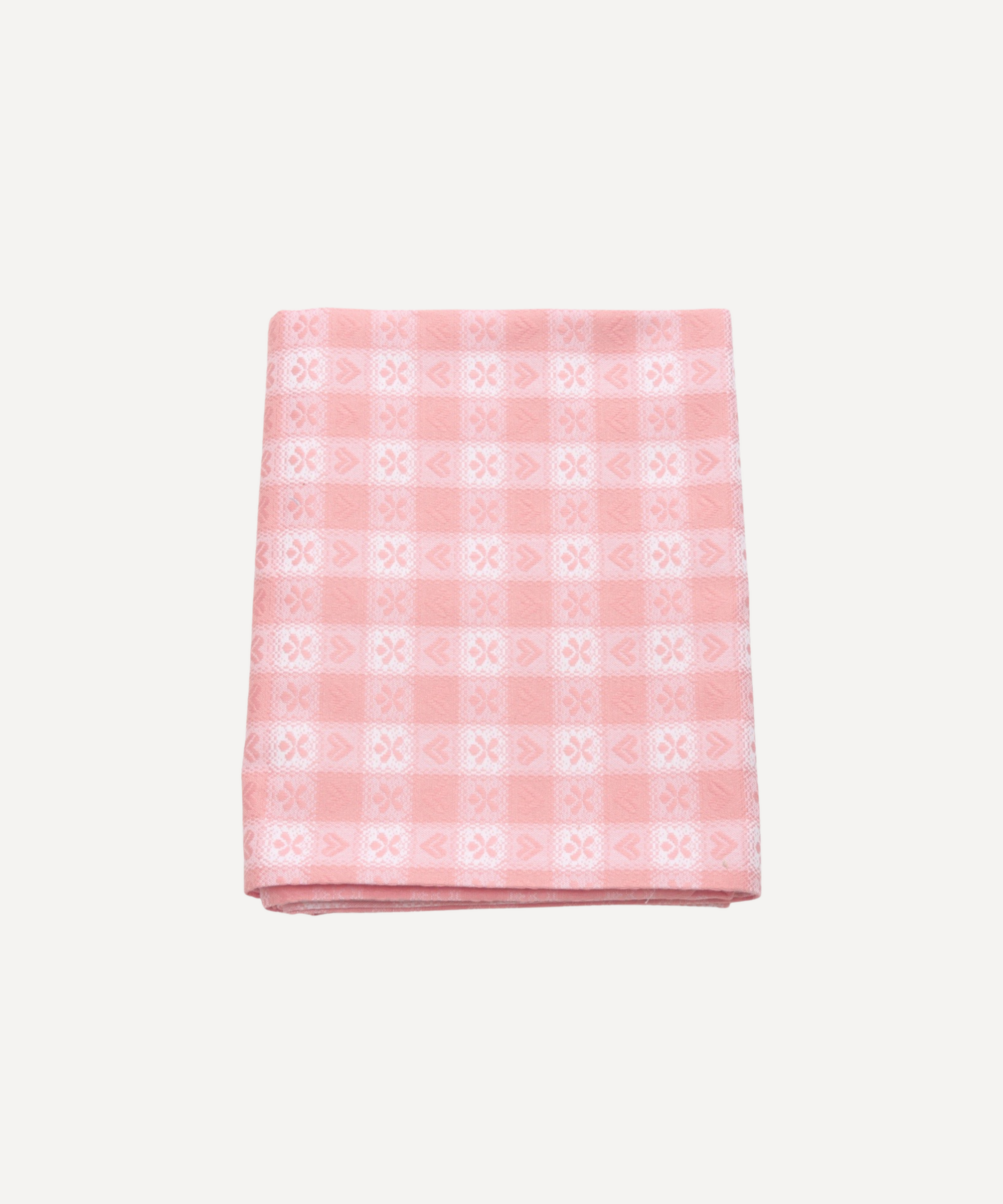 Pink Alpine Jacquard Cotton Tablecloth