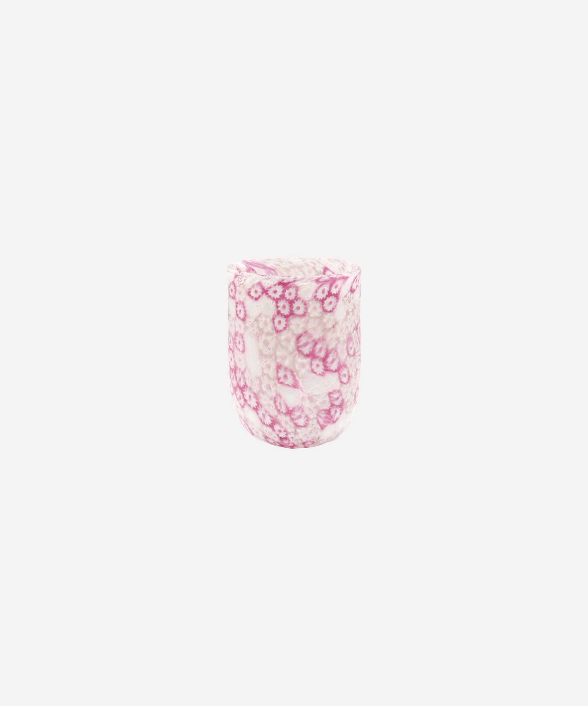 Pink Millefiori Murano Glass Tumbler