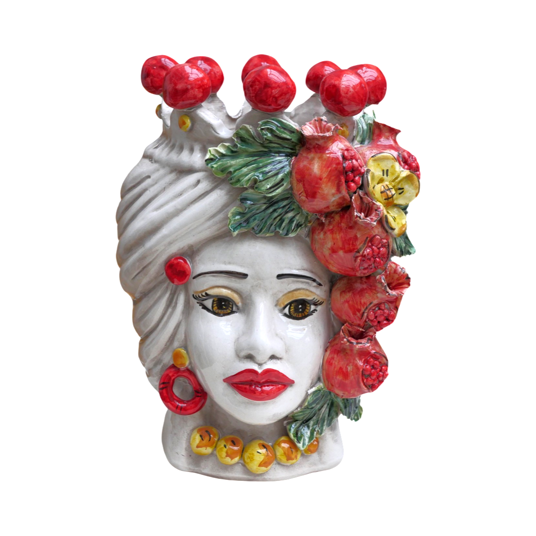 Pomegranate Sicilian Vase, Extra Large