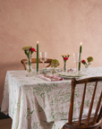 Wild Bloom, Green Pure Linen Tablecloth