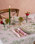 Wild Bloom, Green Pure Linen Tablecloth