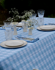 Blue Alpine Jacquard Cotton Tablecloth