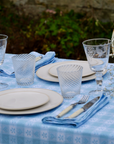 Blue Alpine Jacquard Cotton Tablecloth